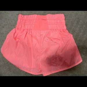 Free people coral high waisted shorts